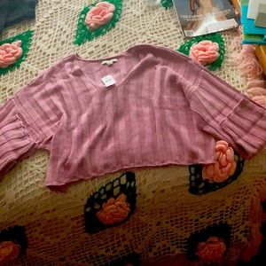 Cropped American Eagle Mauve Sweater